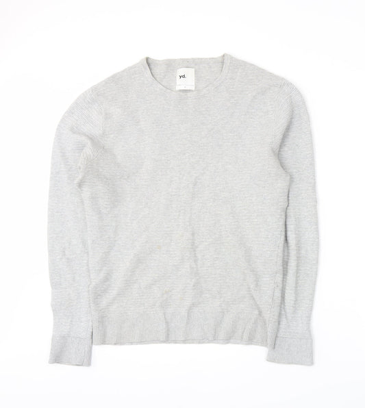 yd. Mens Grey  Knit Pullover Jumper Size L