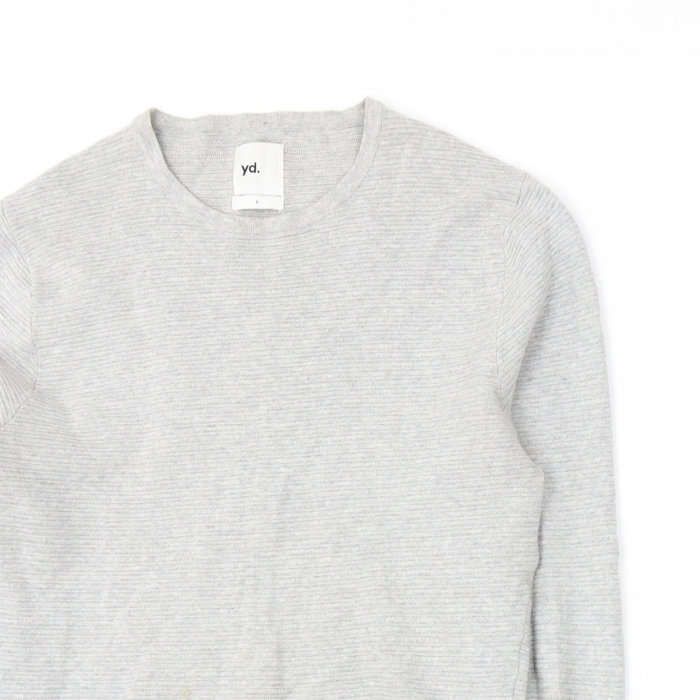 yd. Mens Grey  Knit Pullover Jumper Size L