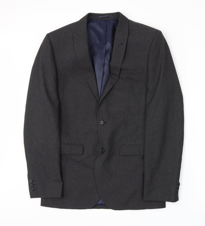 Additional front view of Next men’s grey jacket suit jacket, size M