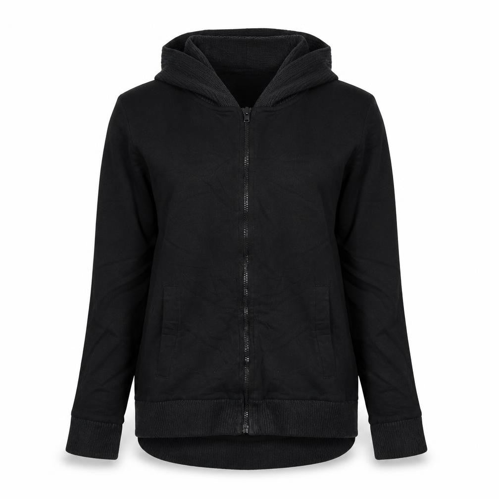 H&M Womens Black   Full Zip Jumper Size M