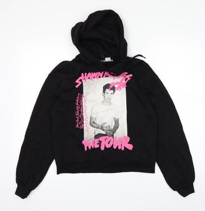 Additional front view of H&M women’s black pullover hoodie, size S