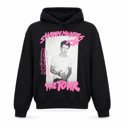 Front view of H&M women’s black pullover hoodie, size S