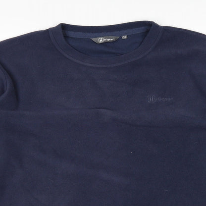 Close-up detail of HiGear women’s blue jumper, size UK 16