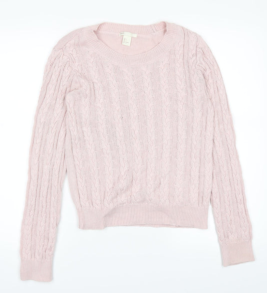 H&M Womens Pink   Pullover Jumper Size S
