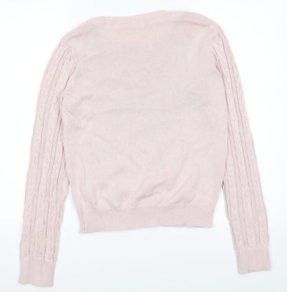 Back view of H&M women’s pink jumper, size S