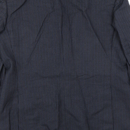 Brand and care label for Sheltons men’s blue jacket suit jacket, size 38