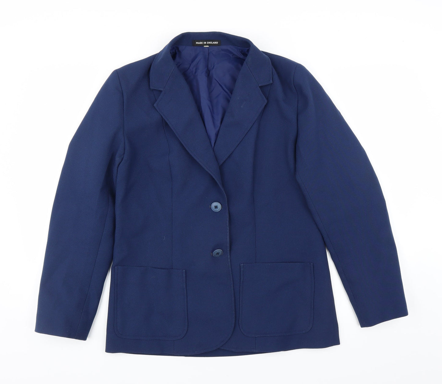 Preworn Womens Blue   Jacket Suit Jacket Size 14