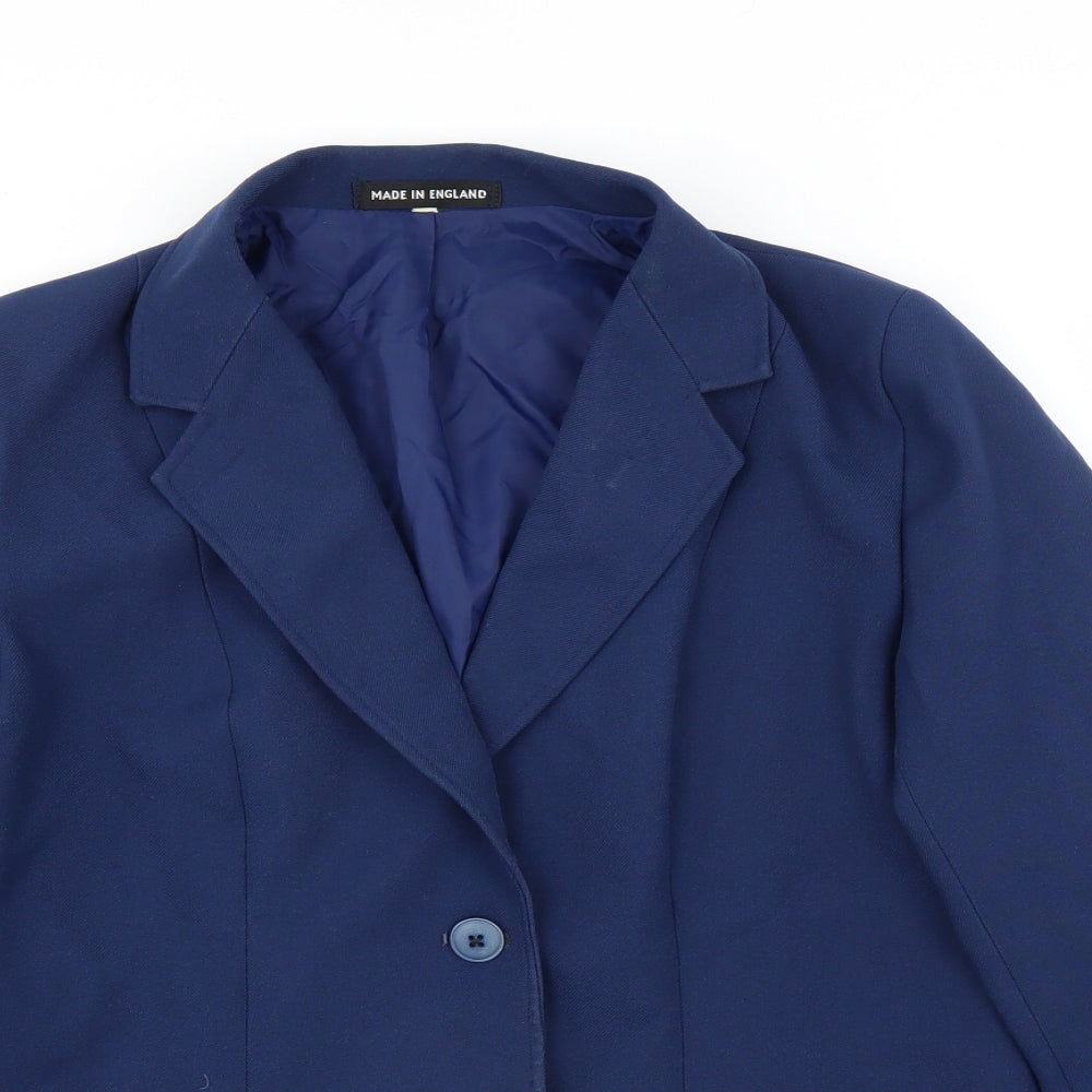 Preworn Womens Blue   Jacket Suit Jacket Size 14