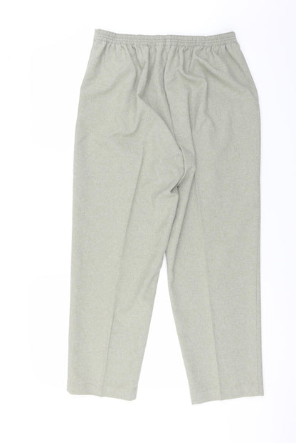 Back view of Classics women’s green trousers, size UK 14, 26-inch leg