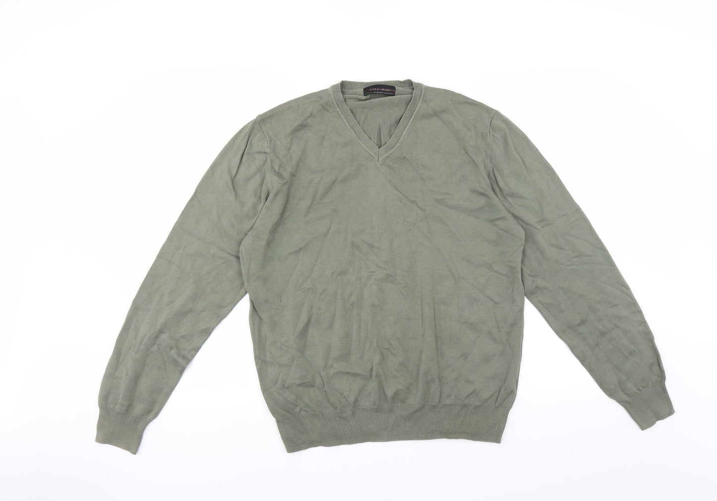 Zara Mens Green   Pullover Jumper Size L