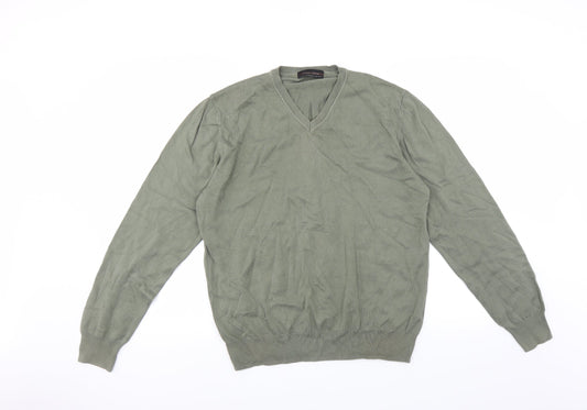 Zara Mens Green   Pullover Jumper Size L