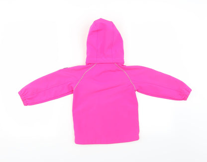 Back view of playtech girls’ pink jacket, size 2, years