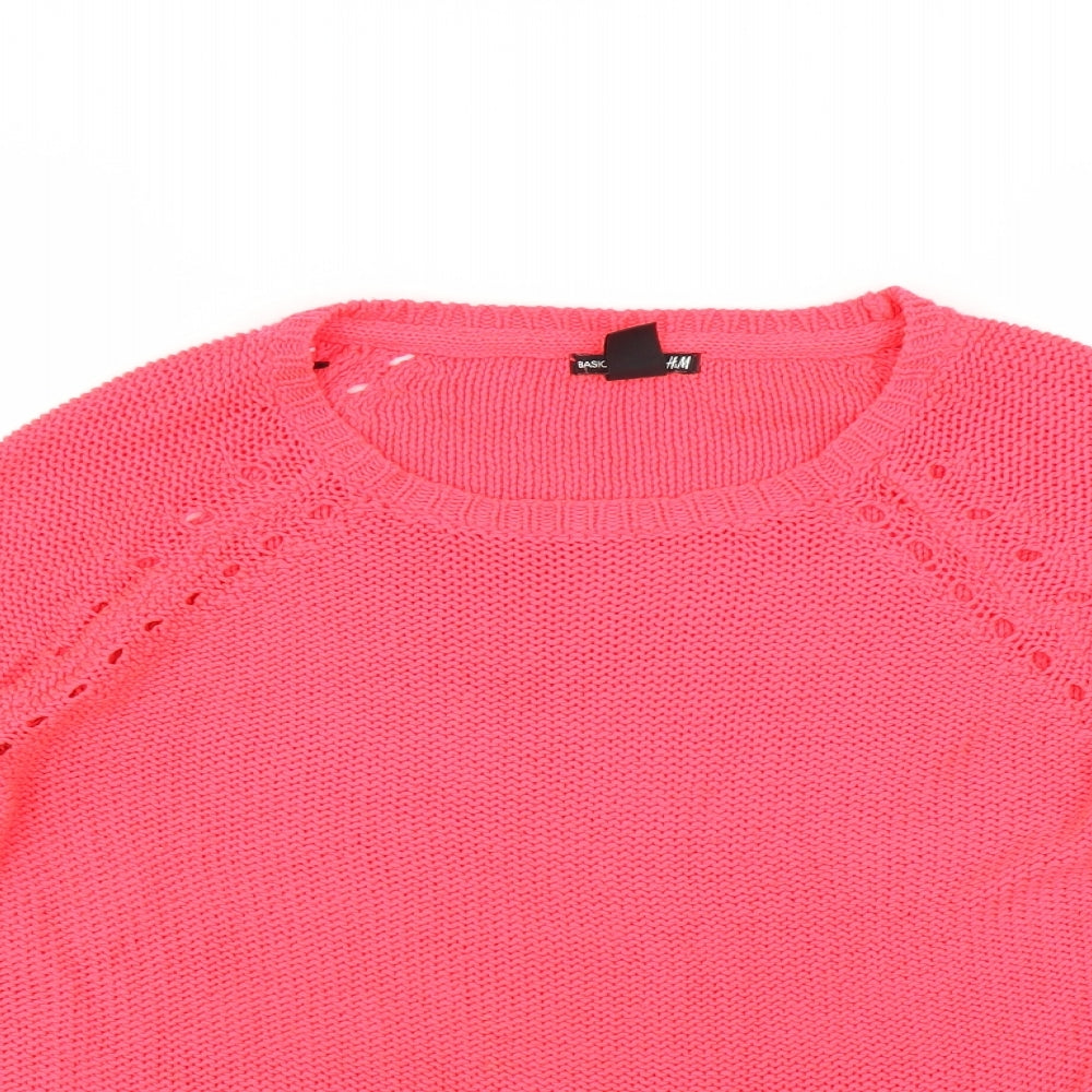 H&M Womens Pink   Pullover Jumper Size M
