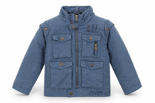 Front view of wekids Baby Blue Jacket, size 18, Months