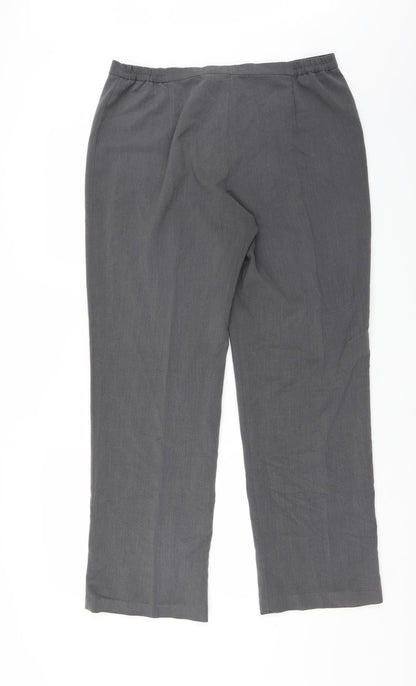 Back view of Bassini women’s grey trousers, size UK 16, 29-inch leg