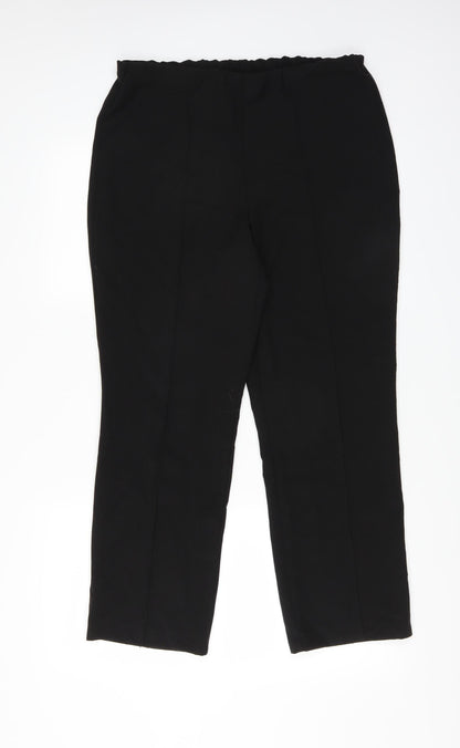 Additional front view of Classics women’s black trousers, size UK 12, 26-inch leg