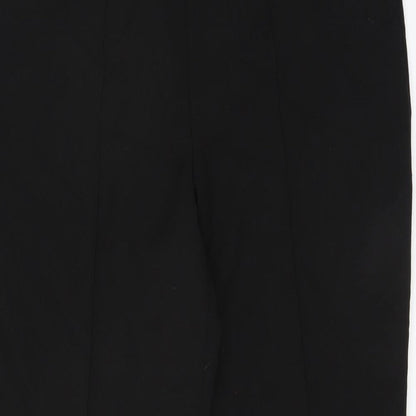 Close-up detail of Classics women’s black trousers, size UK 12, 26-inch leg