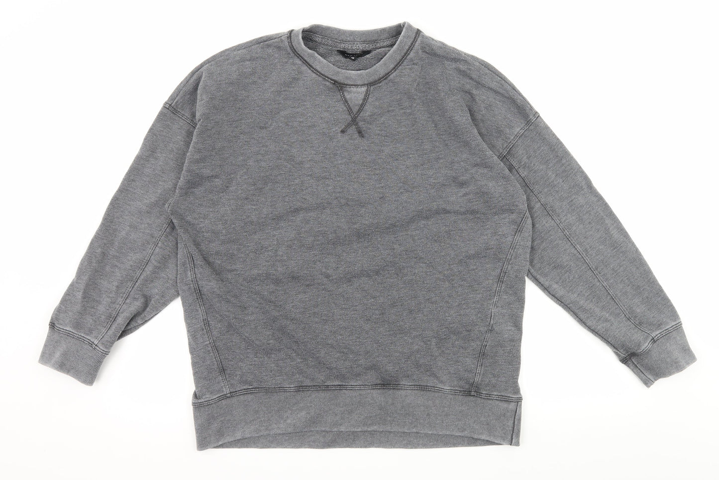New Look Womens Grey  Jersey Pullover Sweatshirt Size 10