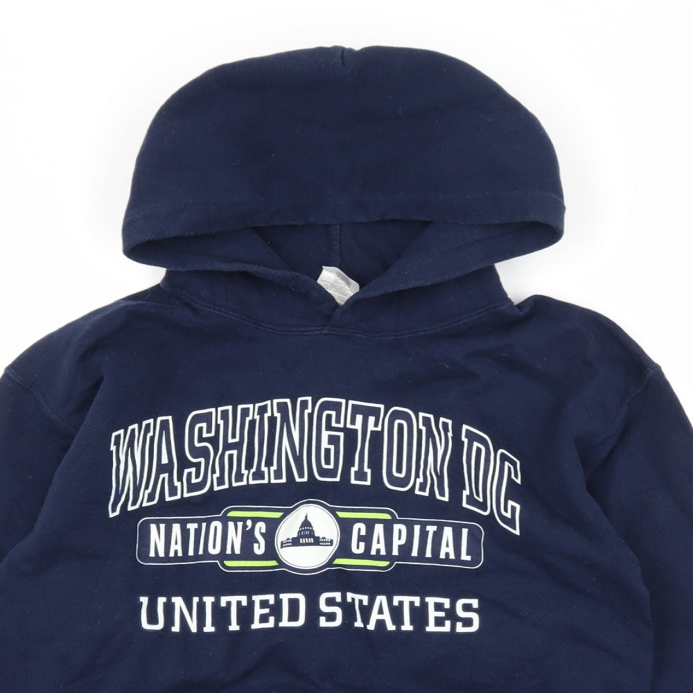 Gildan Mens Blue  Jersey Pullover Hoodie Size S  - Washington