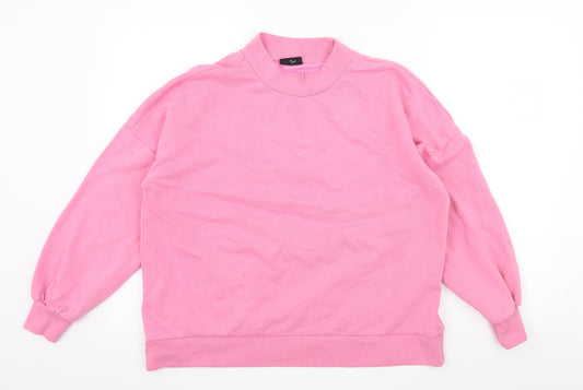 Noisy may Womens Pink  Jersey Pullover Sweatshirt Size XS