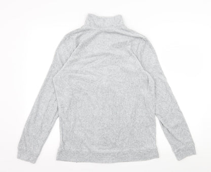 Back view of Avenue women’s grey jersey full zip sweatshirt, size UK 12
