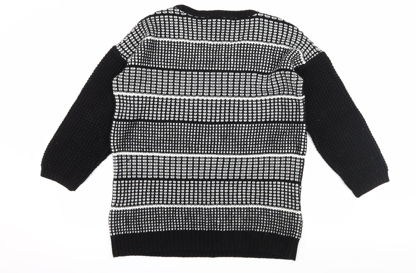 Papaya Womens Black Check Knit Pullover Jumper Size 10