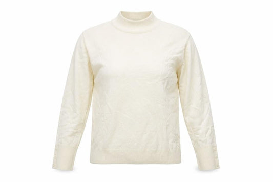 Front view of EWM women’s white cardigan jumper, size M