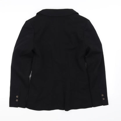 Back view of H&M women’s black jacket blazer, size UK 10