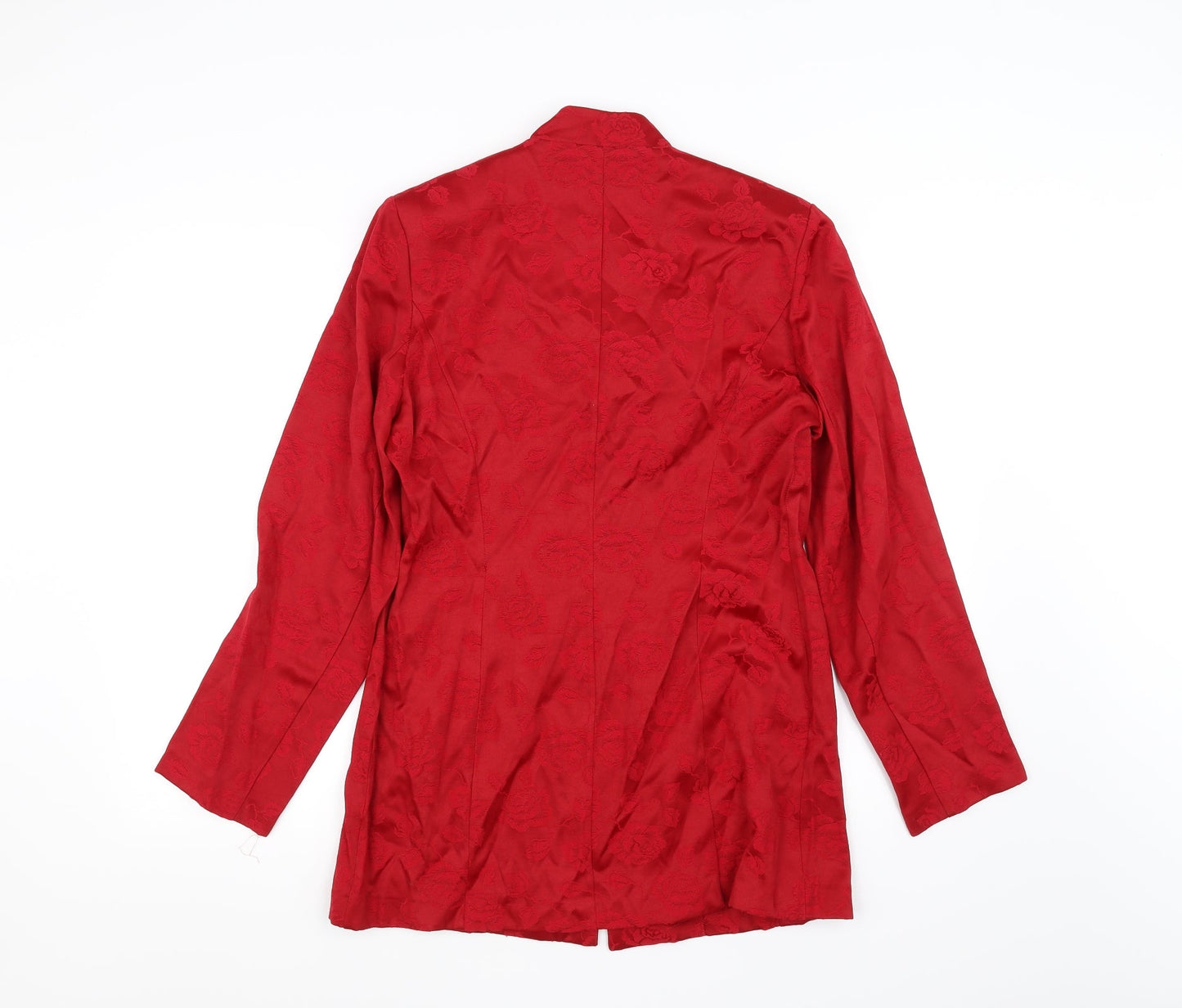 Wallis Womens Red Floral  Jacket Coat Size 10