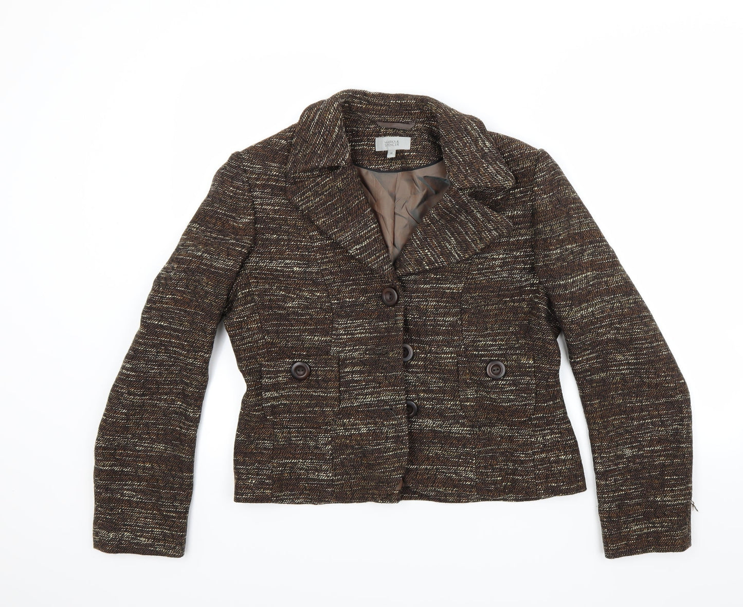 Marks & Spencer Womens Brown   Jacket Coat Size 12