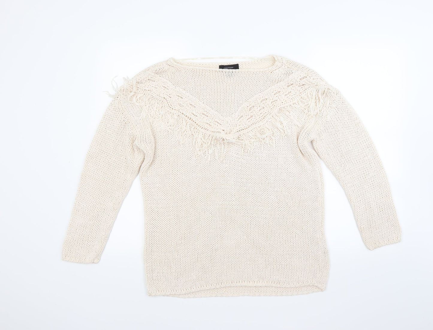 Atmosphere Womens Beige   Pullover Jumper Size L