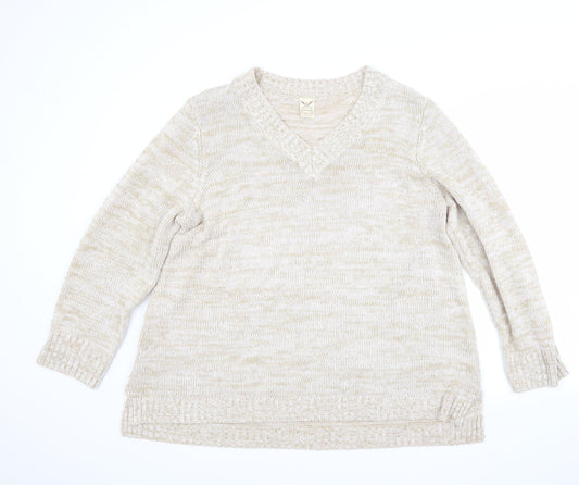 Preworn Womens Beige   Pullover Jumper Size 20