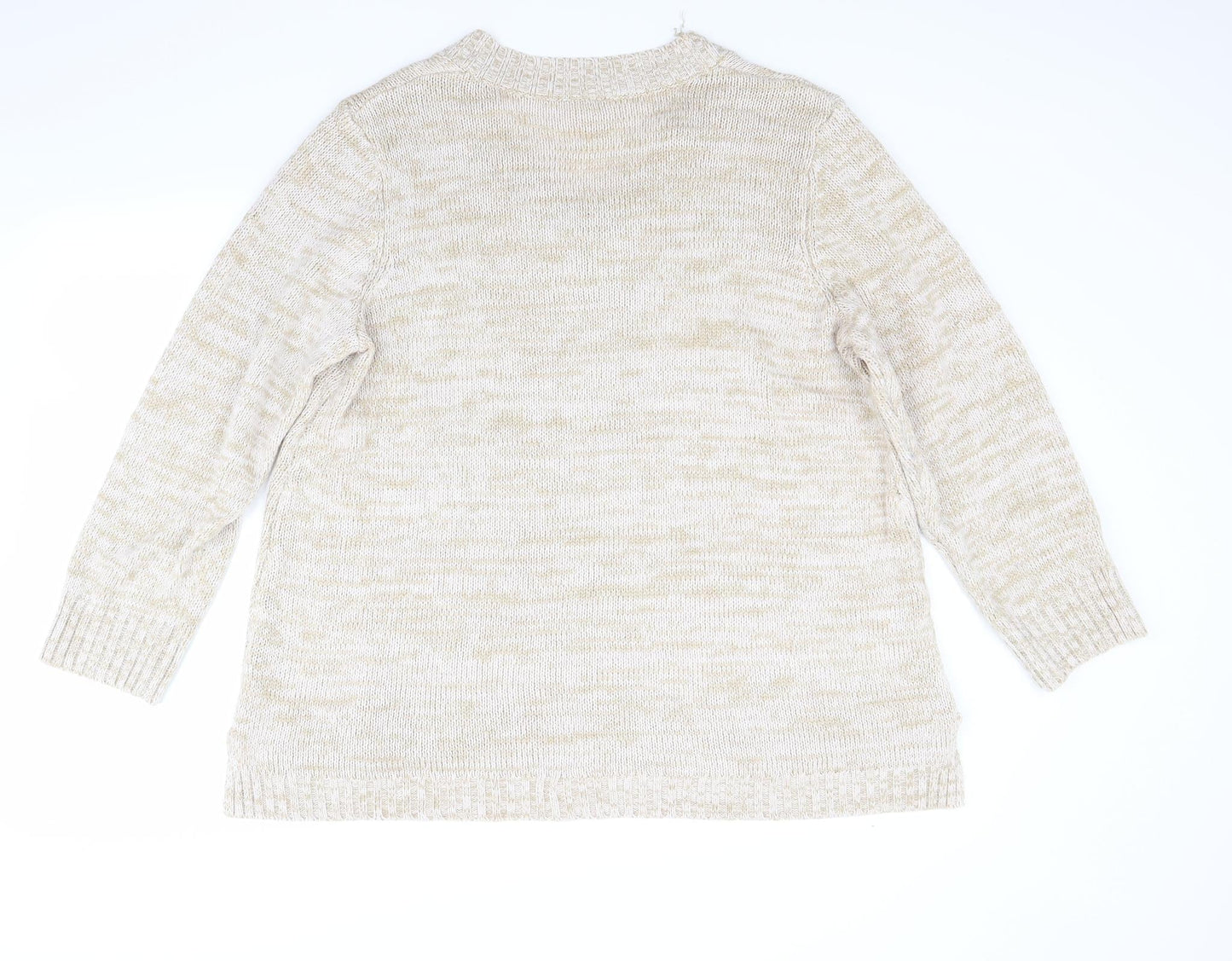 Preworn Womens Beige   Pullover Jumper Size 20