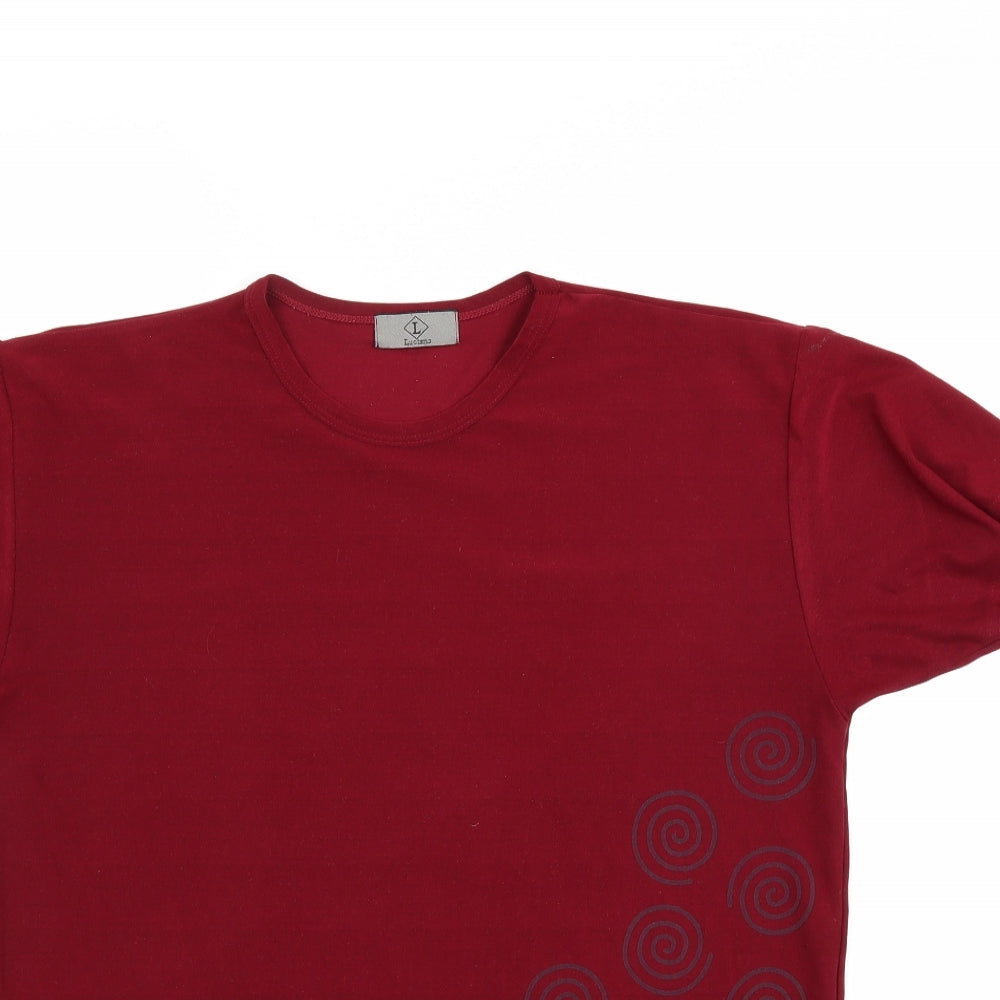 Lucanto Womens Red   Basic T-Shirt Size L