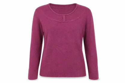 Front view of Klass women’s purple knit jumper, size M
