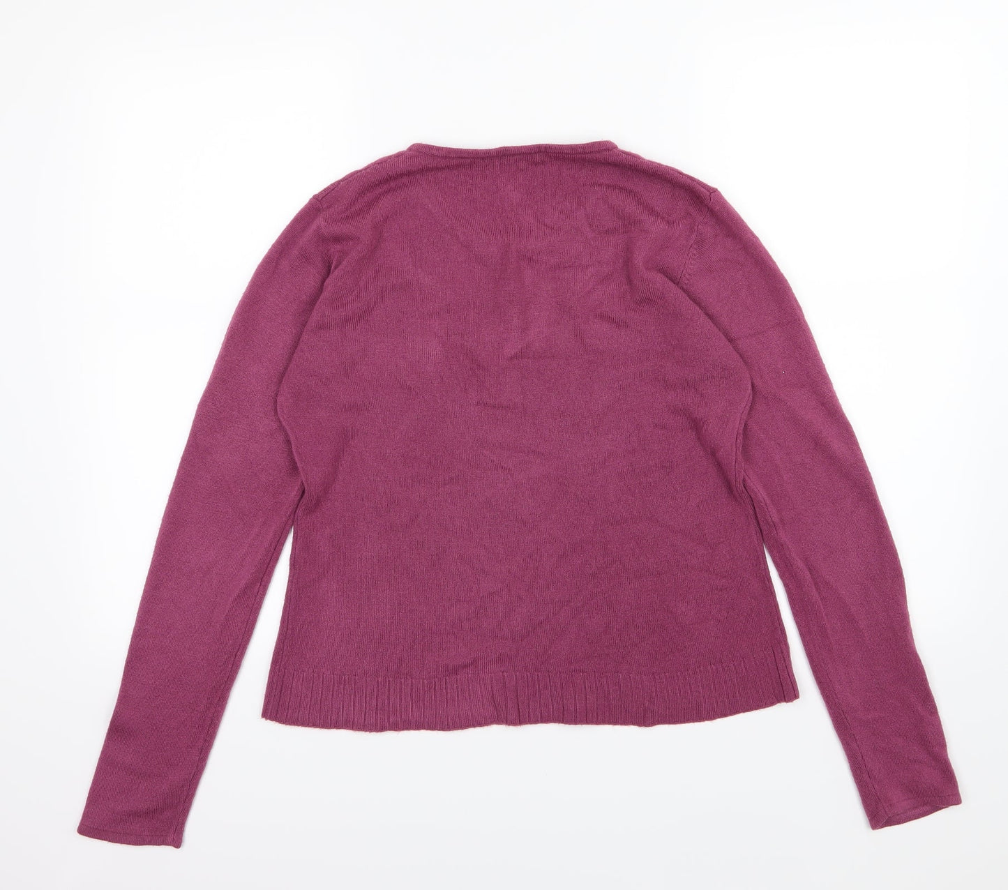 Klass Womens Purple  Knit Pullover Jumper Size M