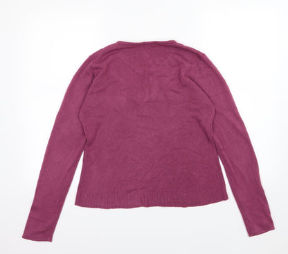 Back view of Klass women’s purple knit jumper, size M