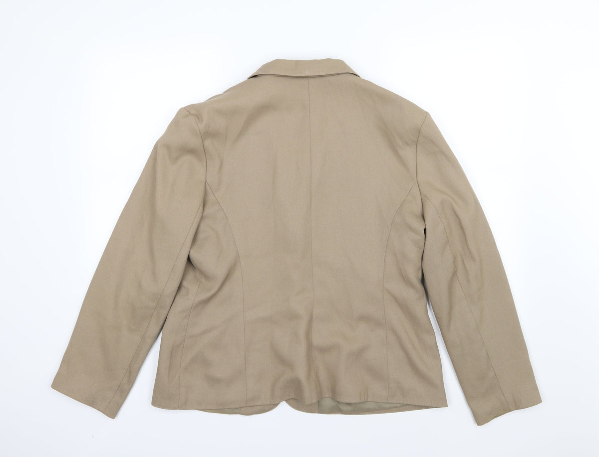 Rebecca Sheldon Womens Beige   Jacket Suit Jacket Size 16