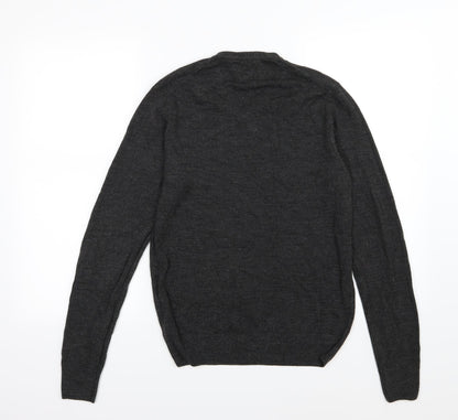 Back view of F&F men’s grey knit jumper, size S