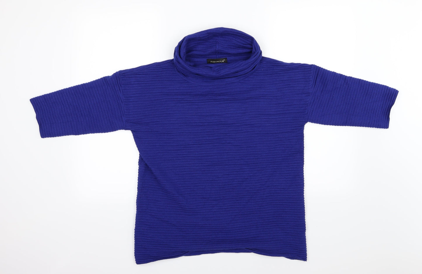 Paramour Womens Blue  Knit Pullover Jumper Size M