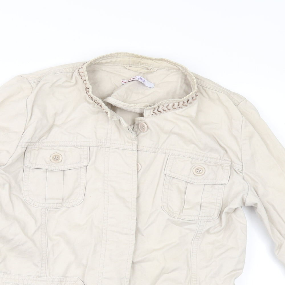 Papaya Womens Beige   Jacket  Size 14