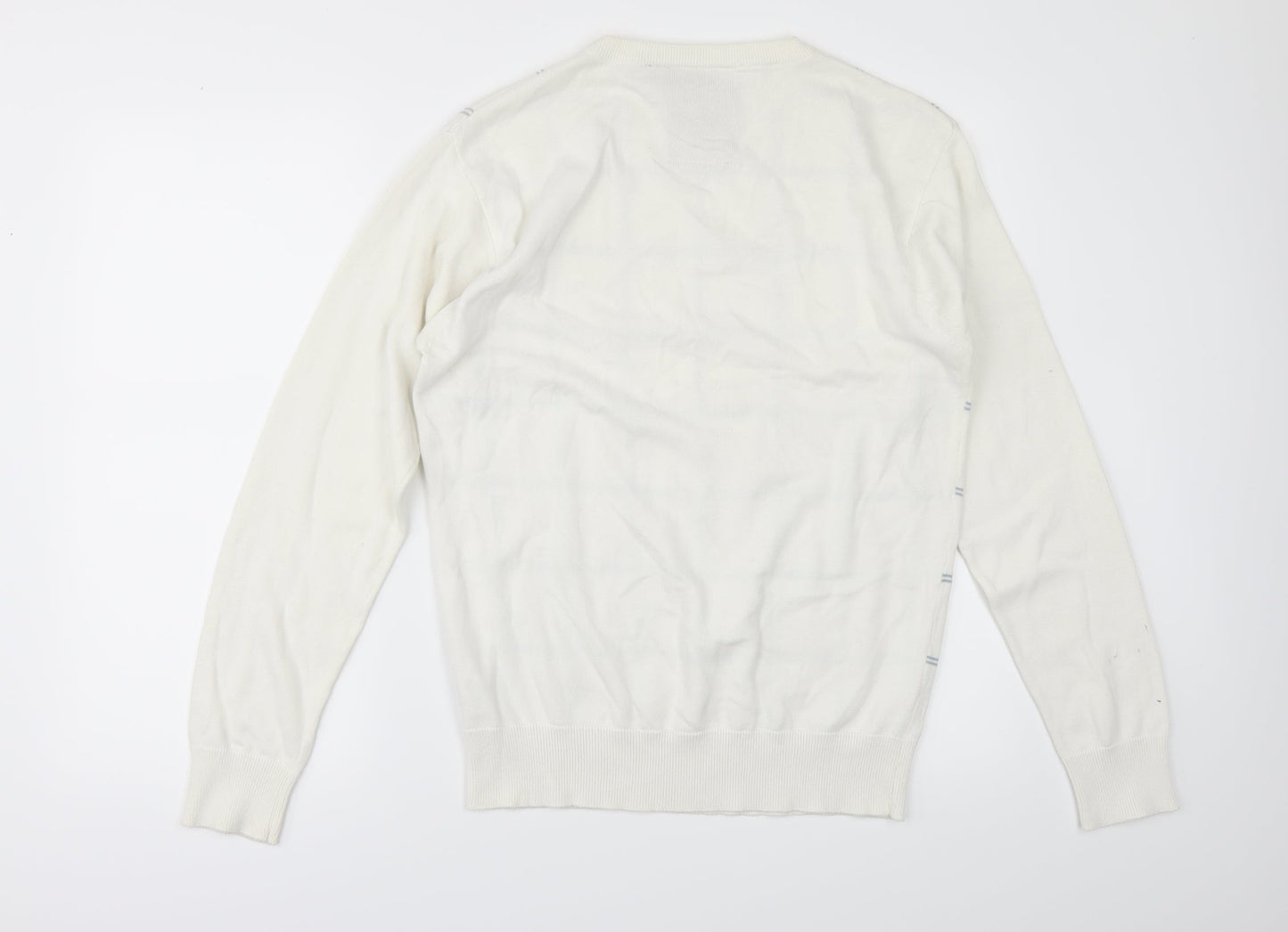 Petroleum Mens Silver   Pullover Jumper