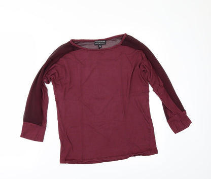Additional front view of Warehouse women’s red basic polo, size UK 12