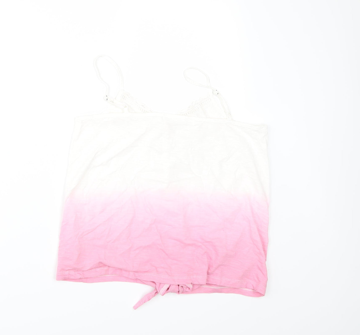 Loststock Womens Pink   Camisole T-Shirt Size S  - Tie Front