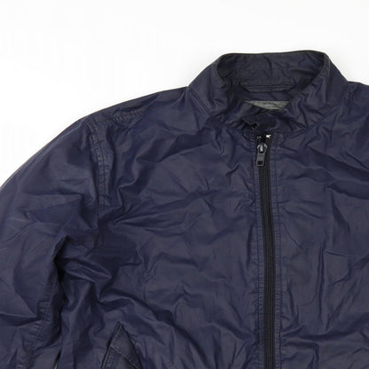 Close-up detail of Gap men’s blue jacket, size M