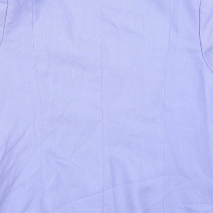 Brand and care label for Paul Berman women’s purple jacket blazer, size UK 14