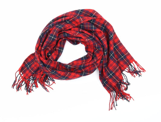 Preworn Womens Red Check   Scarf
