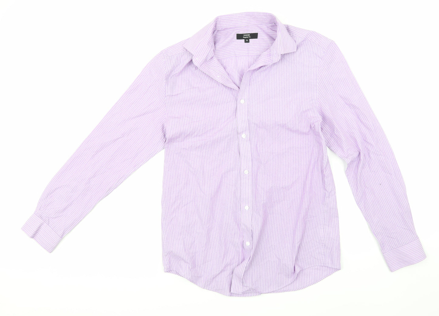 Marks and Spencer Mens Purple Striped   Dress Shirt Size 15.5