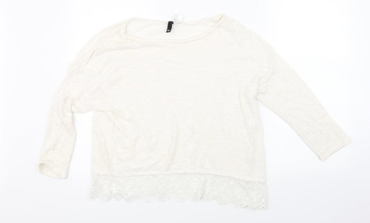 H&M Womens Beige   Pullover Jumper Size M