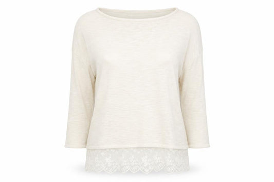 Front view of H&M women’s beige jumper, size M